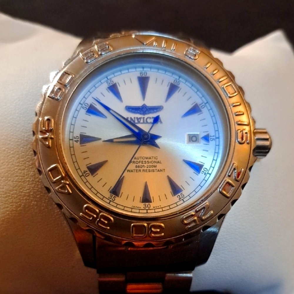 Invicta Silver and Blue Dive Watch